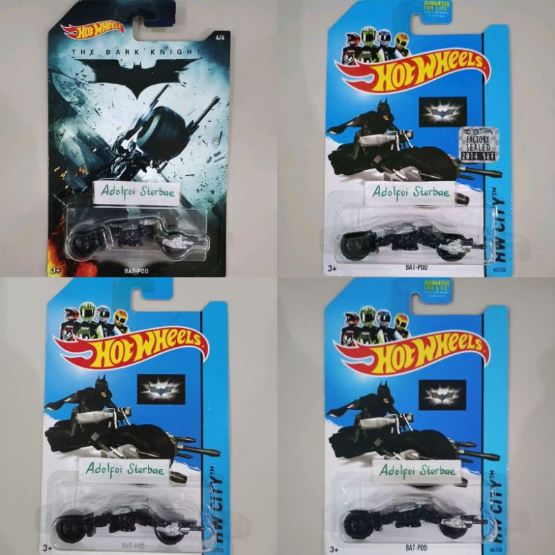 hotwheels hot wheels bat pod batpod hw city factory sealed edisi the dark knight
