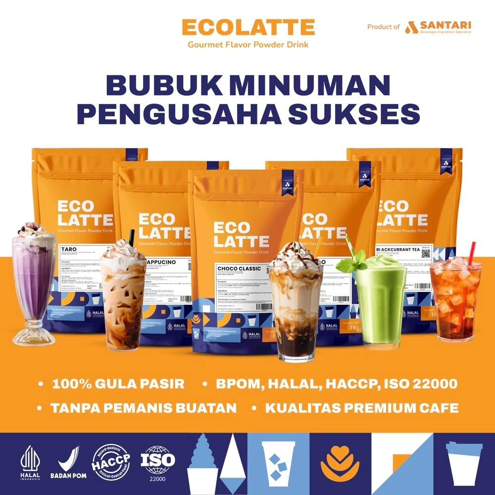 

ECOLATTE Premium Powder Bubuk Minuman Varian Buah 1KG
