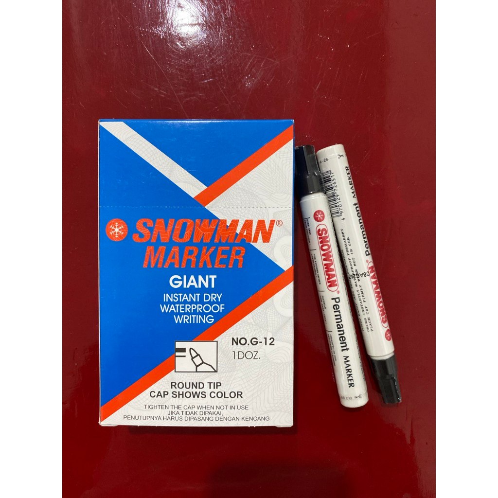 

Spidol Permanen Snowman Hitam G-12 (1 pcs)