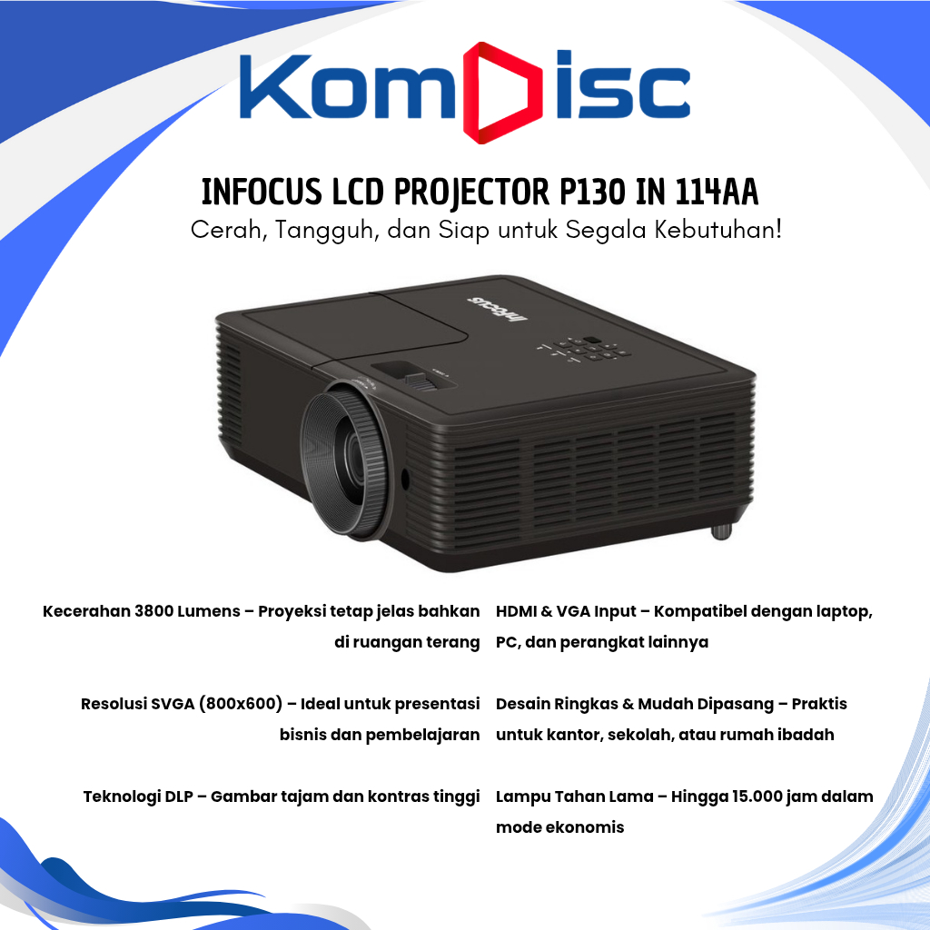 INFOCUS LCD PROJECTOR P130 IN 114AA (proyektor)