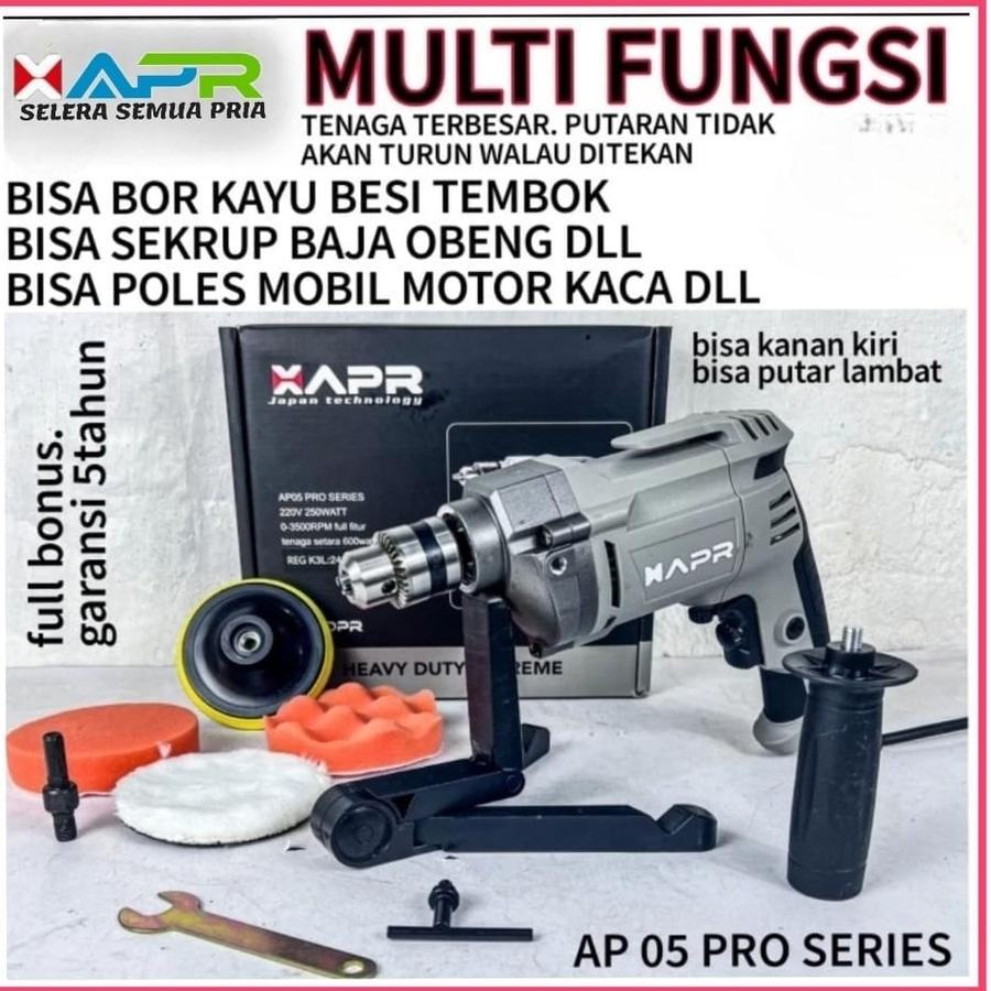 APR KING BOR LISTRIK AP05PRO MESIN POLES MOBIL MOTOR KAYU AMPLAS BOR LISTRIK 10MM