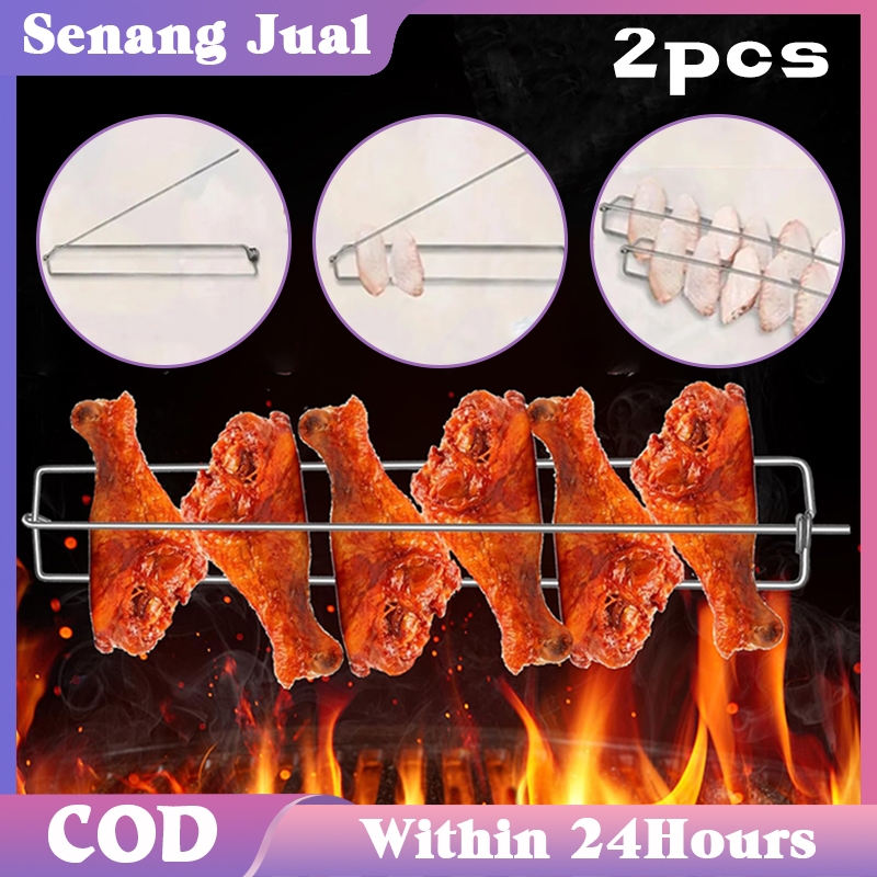 Tusuk Sate Besi Stenlis - Reusable Alat Sate - Ukurannya 12 Inci