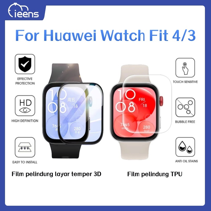 Anti gores  Huawei Watch Fit 3/4 TPU Hydrogel Film Full Screen Protective Film Fit3 Semi-Absorbent