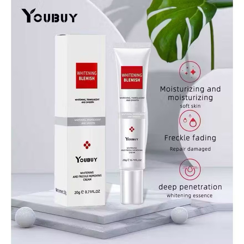 YOUBUY Whitening Cream 20gr – Penghilang Bintik Hitam & Flek | Mencerahkan Wajah | ORIGINAL 100%