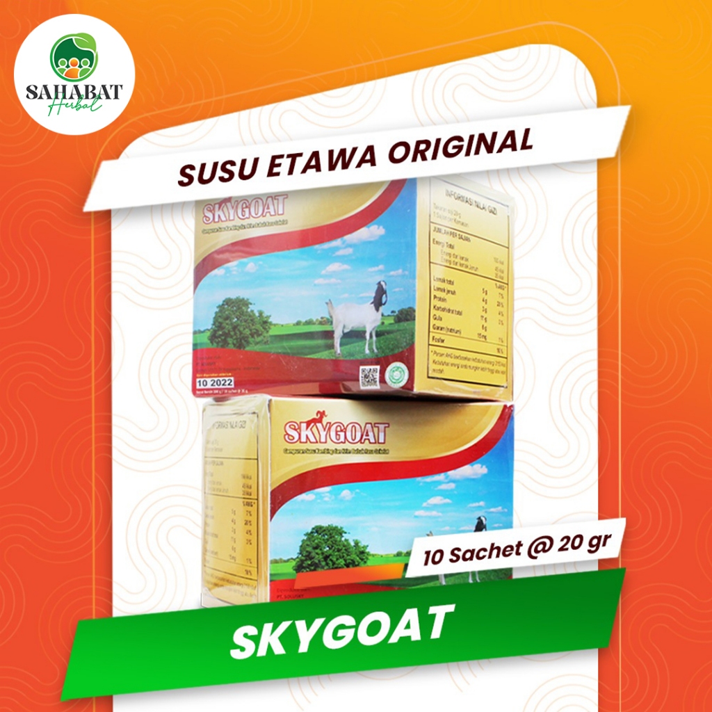 

SUSU KAMBING ETAWA ORIGINAL 100% SKYGOAT Susu Penggemuk Badan Dewasa Susu Protein Otot Etawa