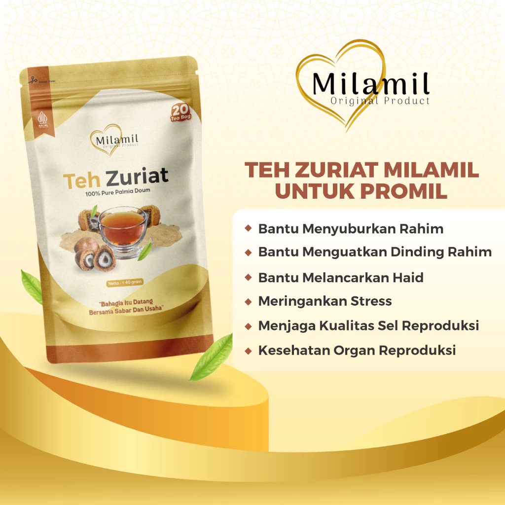 

TEH ZURIAT MILAMIL ORIGINAL TANPA CAMPURAN PROMIL DAN TAMU BULANAN