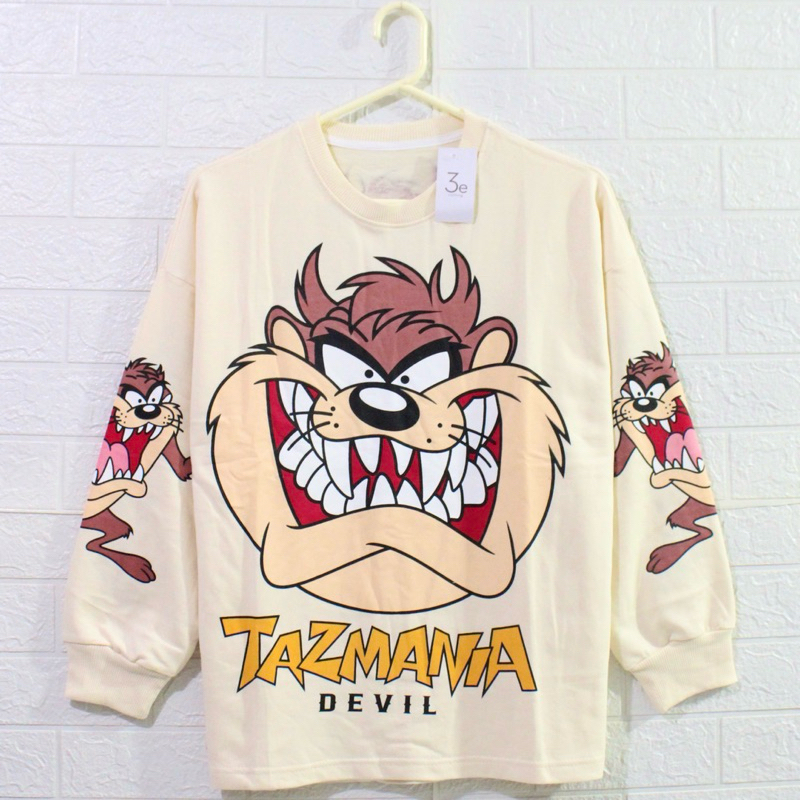 KLPB Sweater Crewneck Oversized Tazmania Babyterry Cream Dwjl
