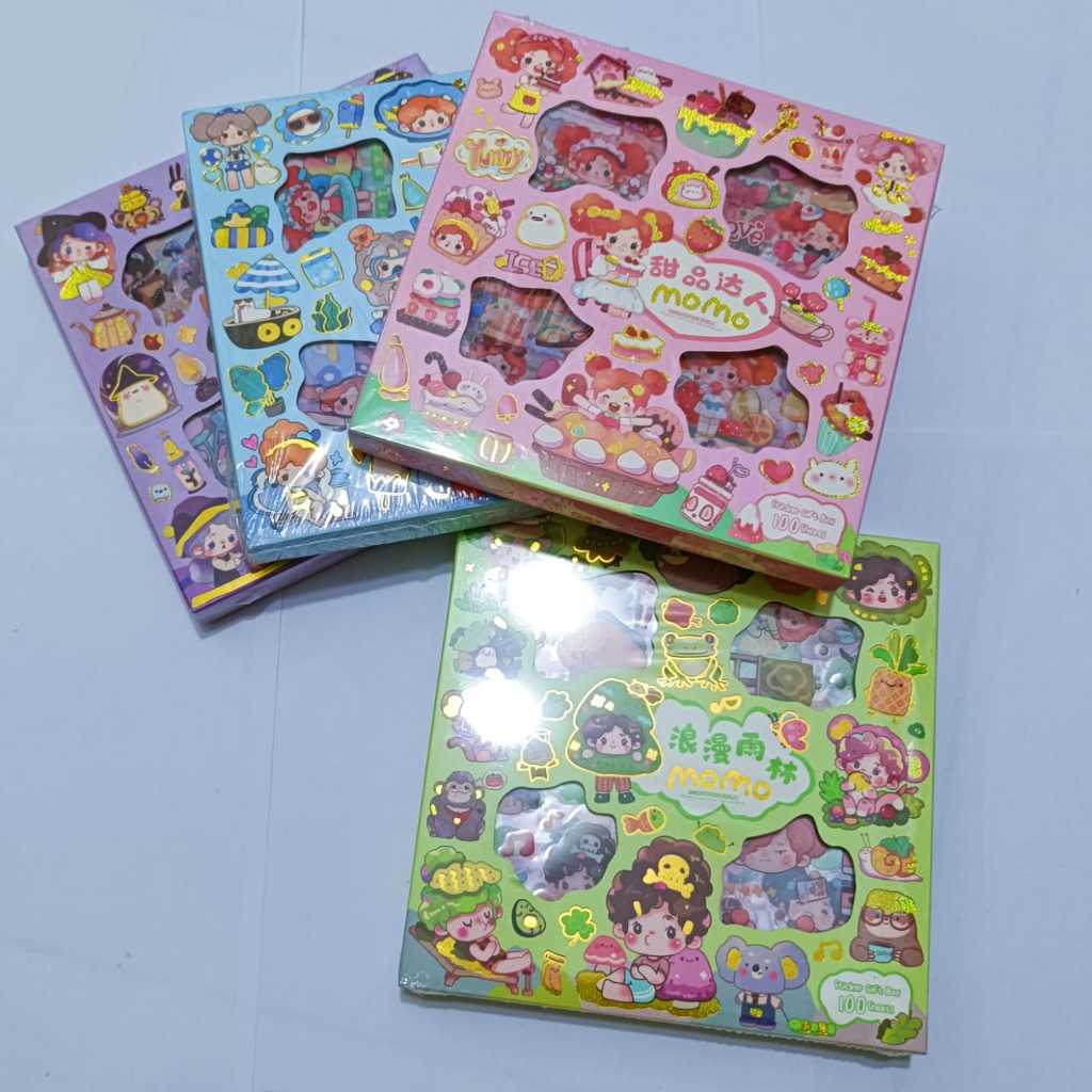

Stiker Momo Rainbow Waterproof isi 100 Lembar - 4 Warna - Stationery