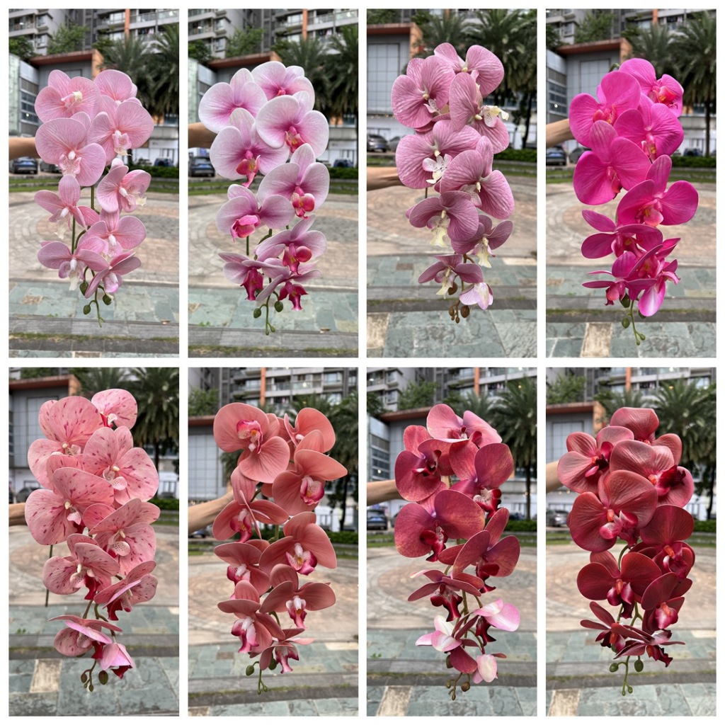Bunga Orkid Bohong 9 Kuntum | Grosir Bunga Sintetis Berkualitas