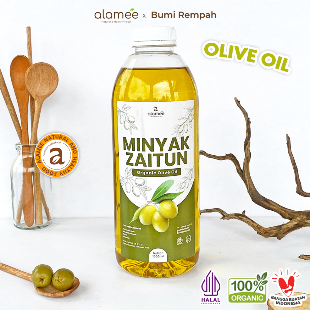 

ALAMEE Minyak Zaitun Untuk Diminum Olive Oil Extra Virgin Organic Organik Murni Asli Masak EVOO