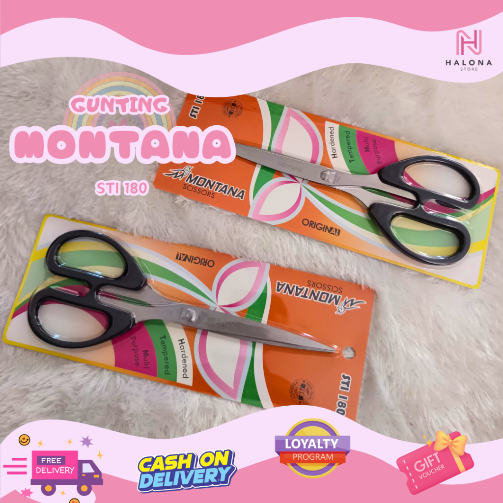 

MONTANA Scissors Gunting Stainless Steel 20.5 Cm Multipurpose Kuat Tajam Anti Karat STL-180/Retail