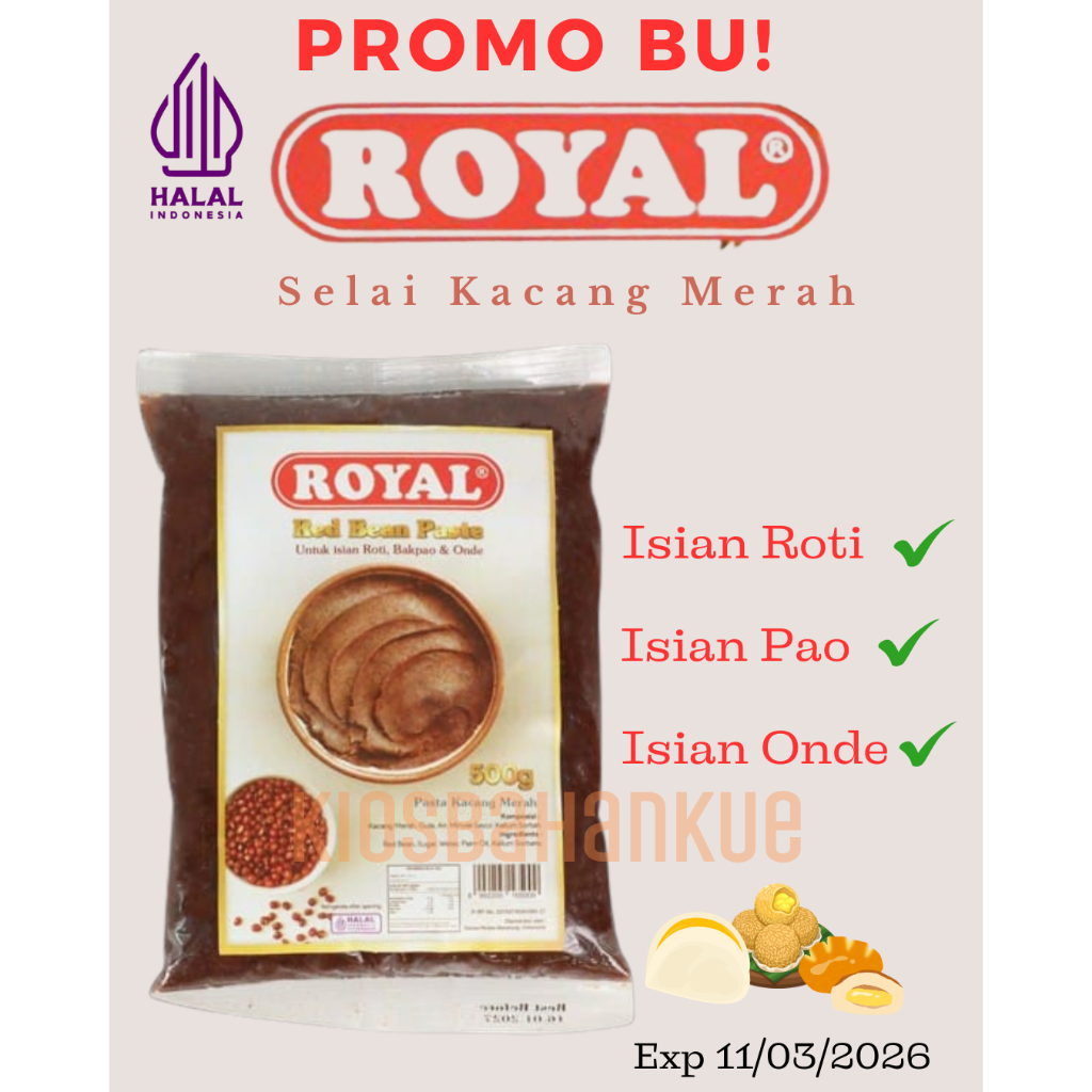 

PROMO BU SELAI ROYAL KACANG MERAH 500GRAM