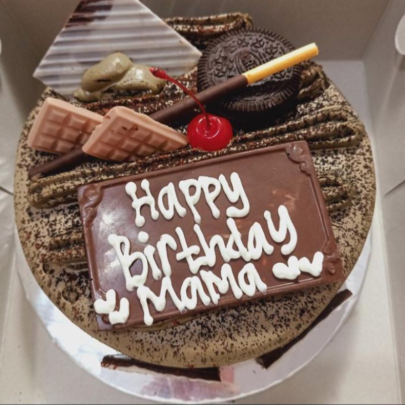 

Double Chocolate Blackforest Birthday Cake - Kue Ulang Tahun