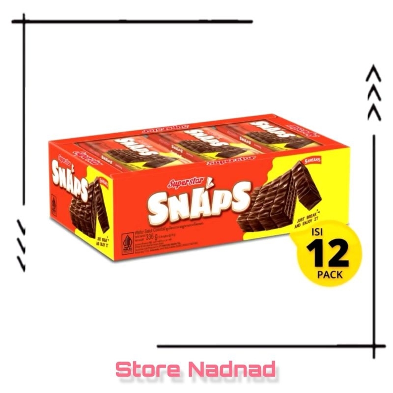 

SUPERSTAR SNAP'S Chocolate Wafer | SNAPS Just Break And Enjoy It | Wafer Selimut Cokelat