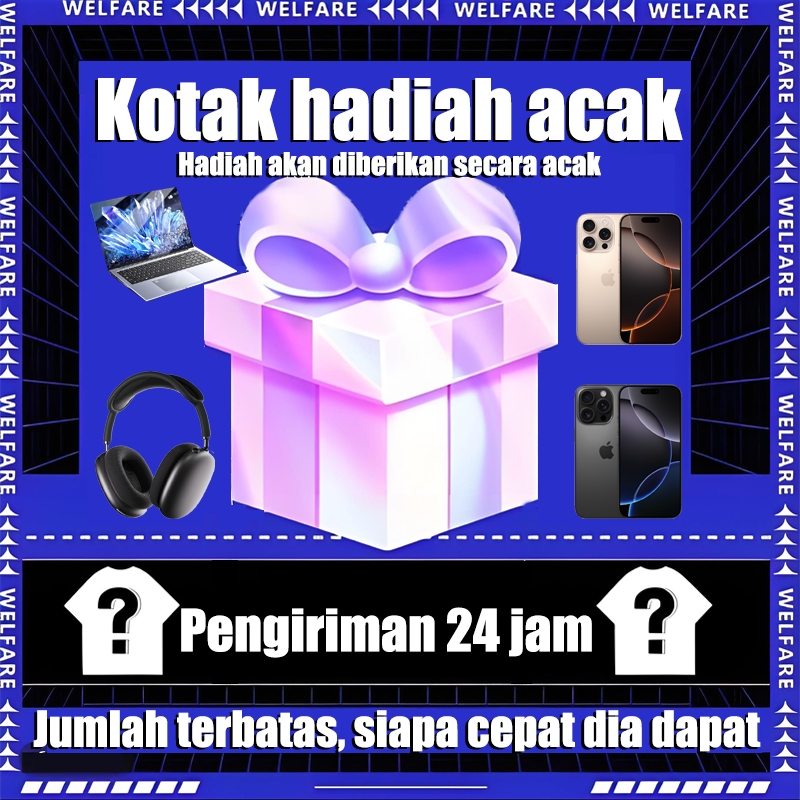 

【Pengiriman 24 jam】Hadiah acak, kotak kejutan, hadiah acak, 10.000 jenis hadiah acak, termasuk produk elektronik, kalung perhiasan, boneka kartun, dll.
