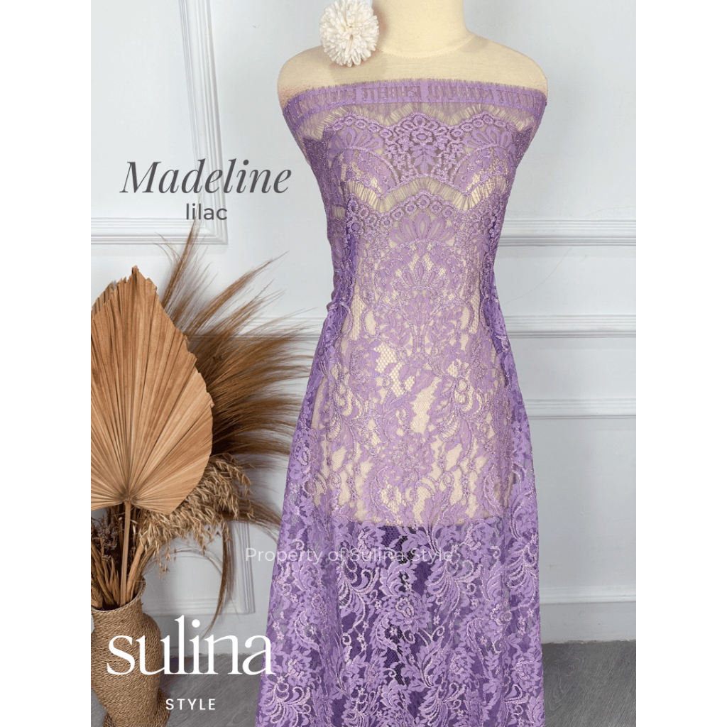 Sulina Style - Kain Kebaya Semi Prancis Swarovski Metallic Madeline