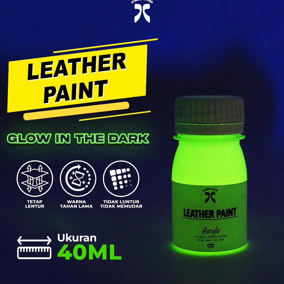 

KODE W79D Cat Glow In The Dark Leather Paint Canvas Cat Sepatu 4ml Summer Brand