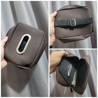 tempat tissue Mobil Kulit 3in1 Headrest Armrest Visor Leather Premium 3109