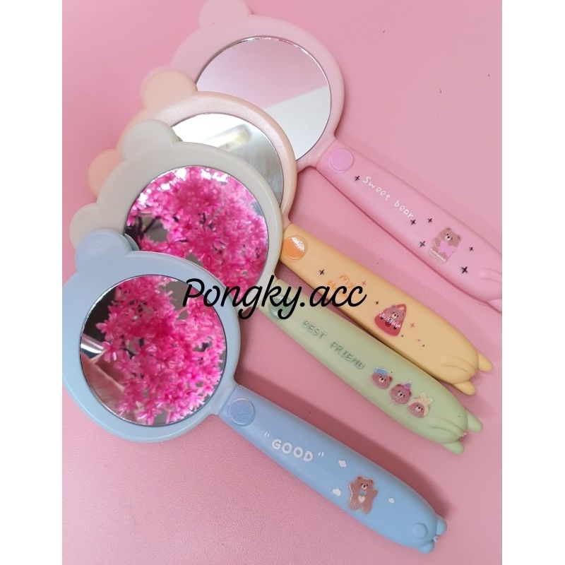 KACA GAGANG MOTIF PANDA / KACA GENGGAM / KACA GAGANG KARAKTER LUCU