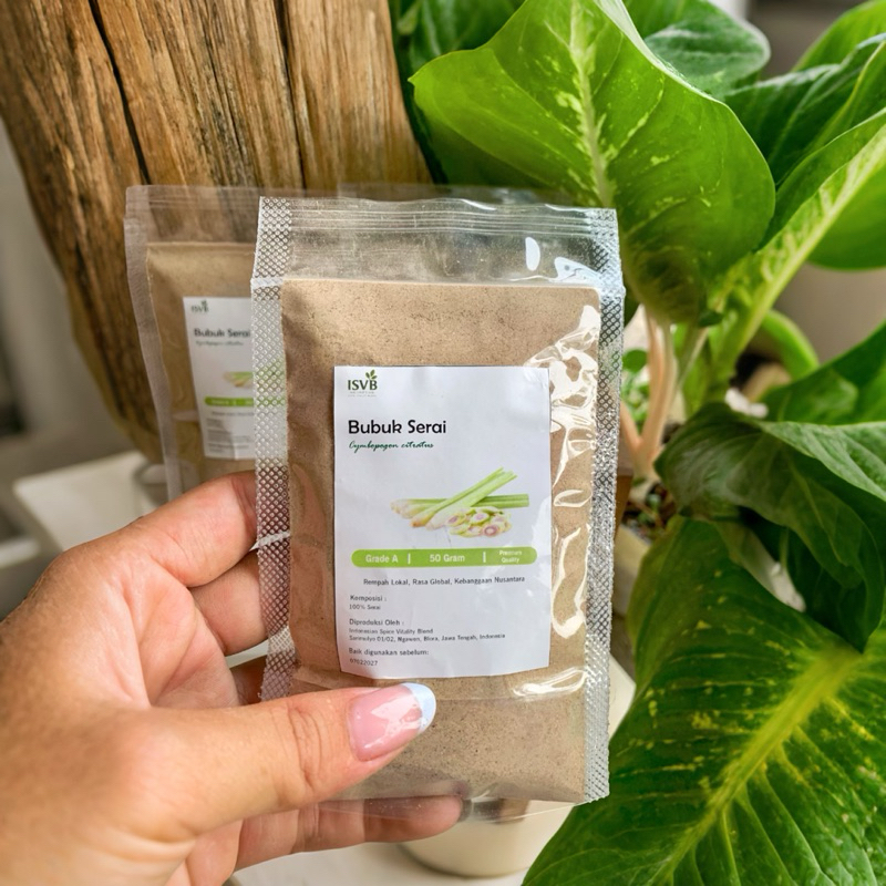 

ISVB - 50 gram Bubuk Serai (Sereh) Lemongrass Powder | 100% Murni Alami | Tanpa Campuranm