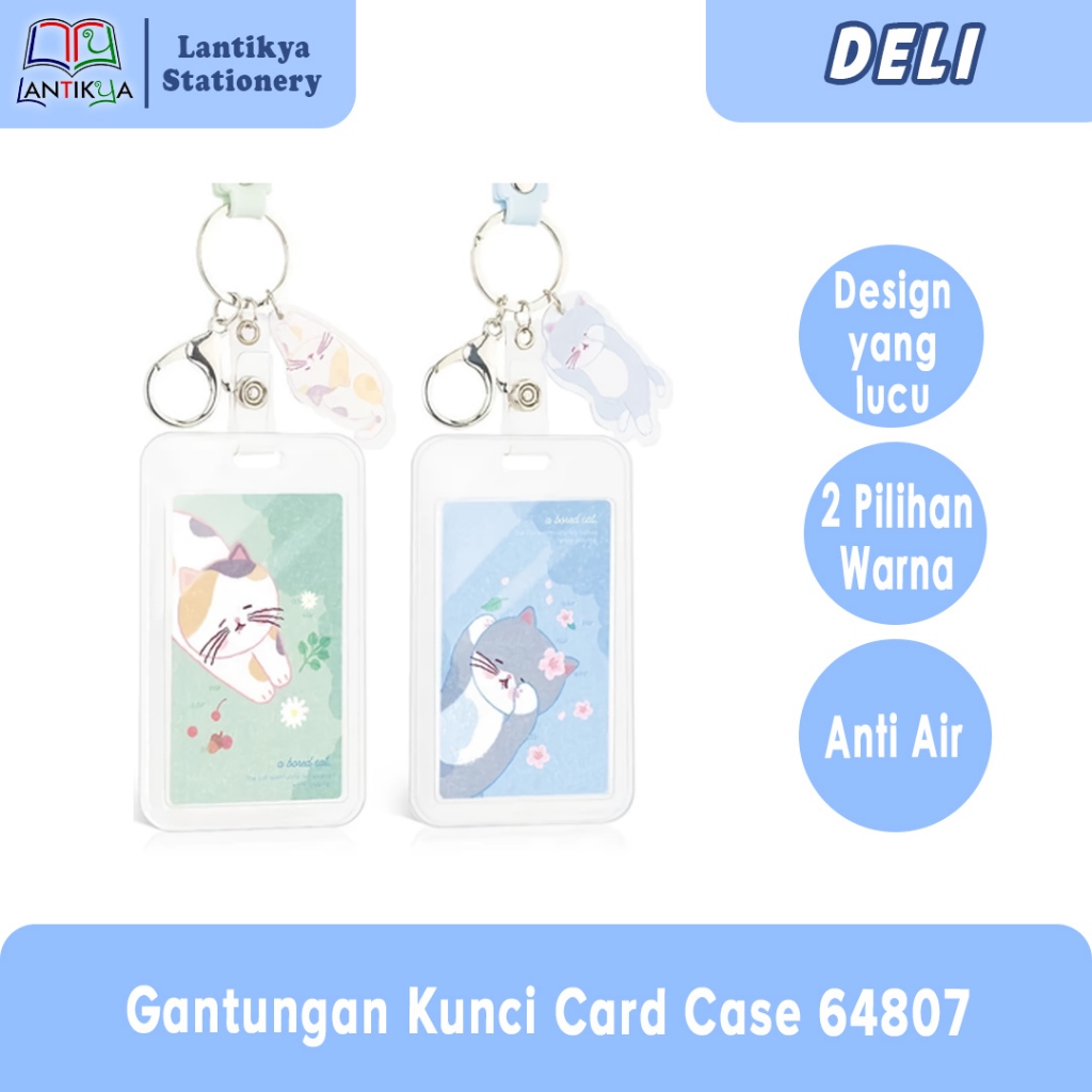 

Deli Gantungan Kunci Card Case / Name Tag with Key Ring & Carabiner 64807