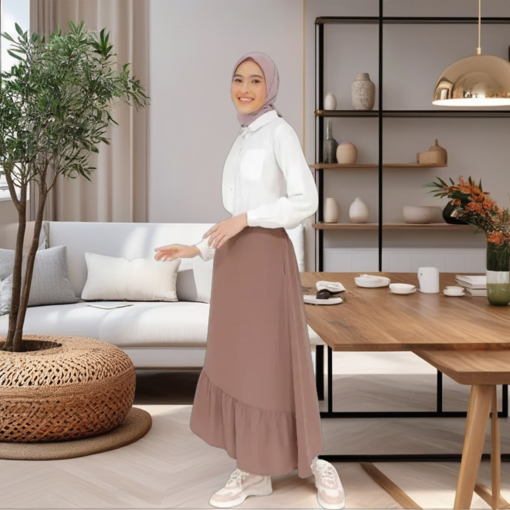 ROK REMAJA DAILY OUTFIT WANITA NIBRAS YOUTH INSPIRE YIN'S IR 003 DECO ROSE / ROK CASUAL WANITA INSPI