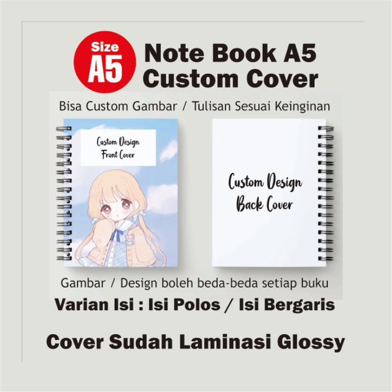 

Cetak custom note book A5 bloknote blognote