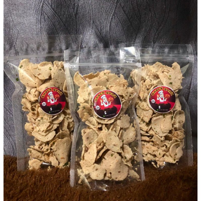 

Basreng BAKRI (bakso kriuk) original / gurih daun jeruk kemasan pouch