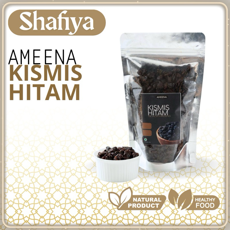 

Kismis Hitam 250gr Ameena Premium Quality | Black Raisin Natural Super Food