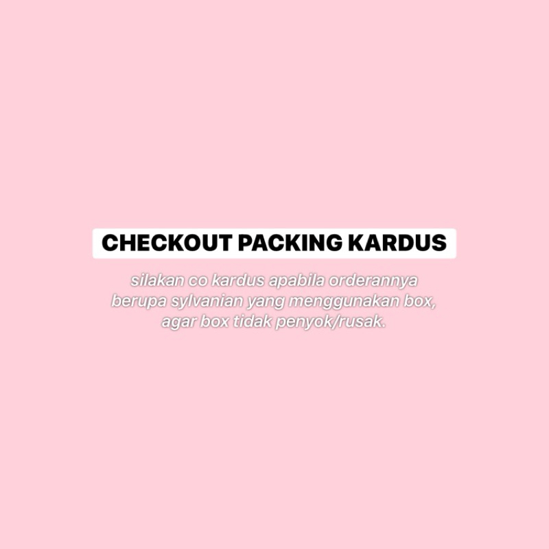 

checkout packing kardus