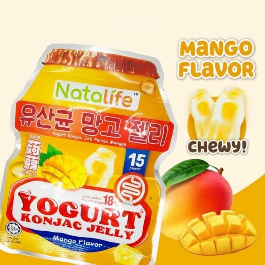 

Natalife Yogurt Konjac Jelly Mangga / Mango Yogurt Jelly Vegan 300gr