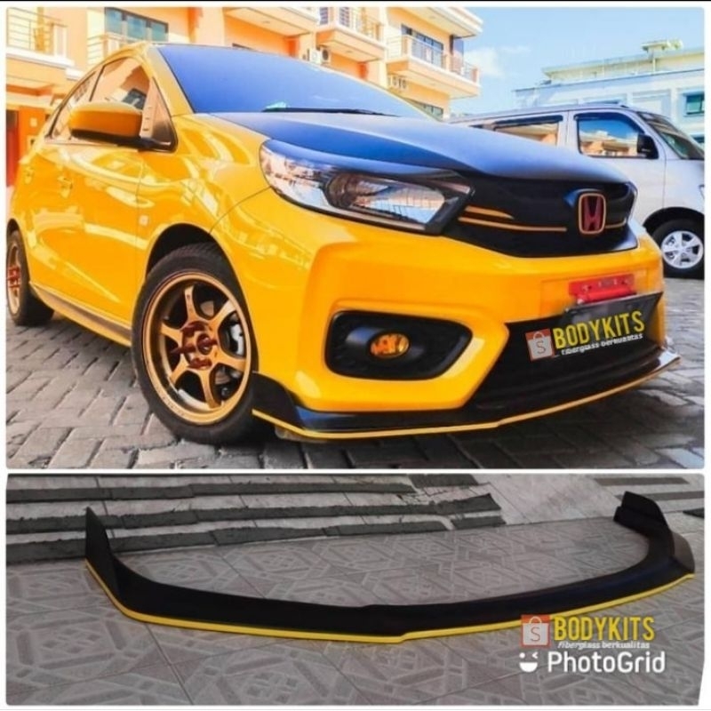 front lips honda brio 2016-2022 | black doff