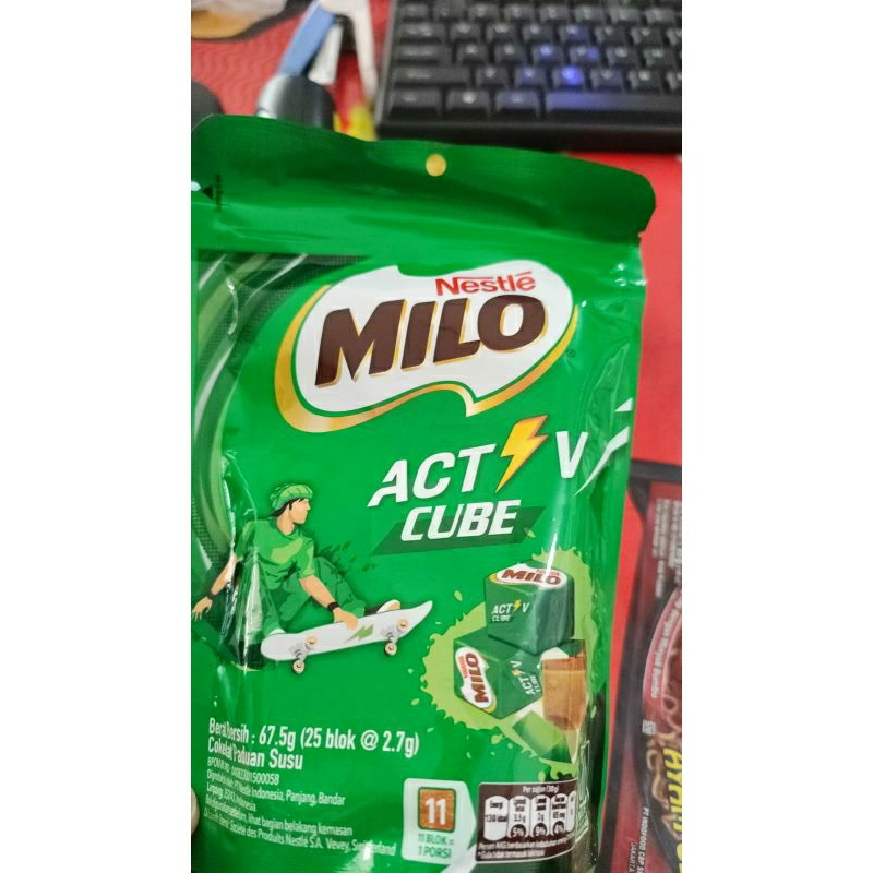 

Milo Active Cube permen coklat malt 1 pouch isi 25
