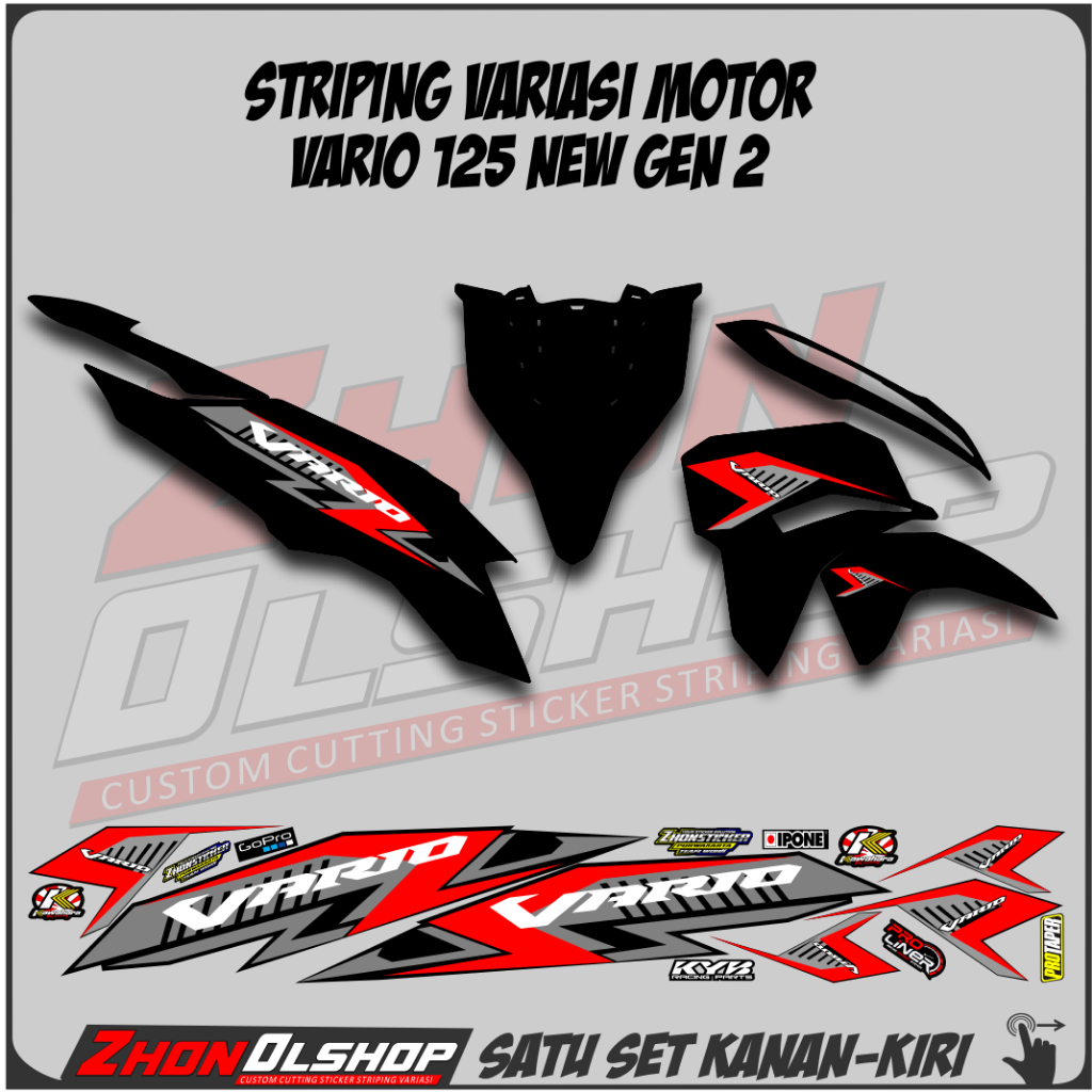 Striping Vareasi Motor Vario 125 New Gen 2 Stiping New Accont Motif Corak Striping Terbaru