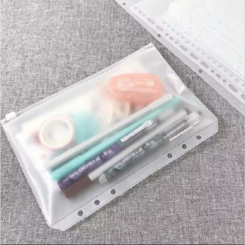 

Zipper Pocket Binder Divider Korean Style 6 Ring