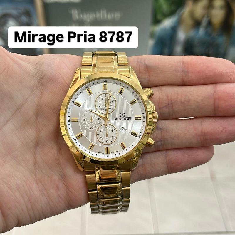 Jam Tangan Mirage 8787 Pria Gold