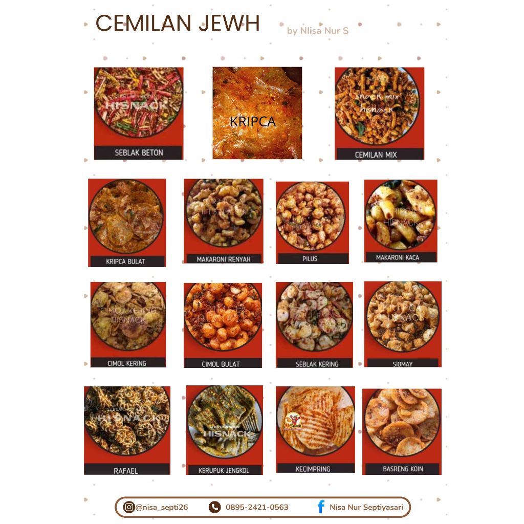 

Siomay/Makaroni kaca/Makaroni Renyah/Seblak Beton/Pilus/ 250gram/ JAJANAN NISA 26