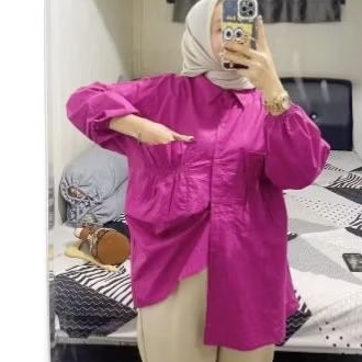 Cantika Top katun - Kemeja katun Pocket - Cantika Blouse - Atasan Baju Wanita - Blouse katun Wanita 