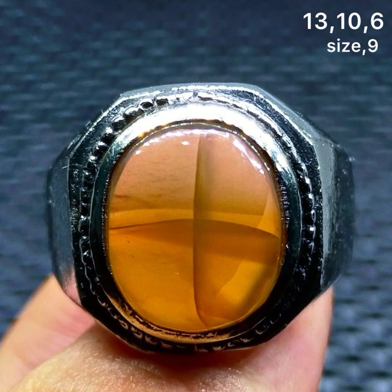 Cincin batu akik asli tapak jalak craytal antik top hq natural (asli alam)