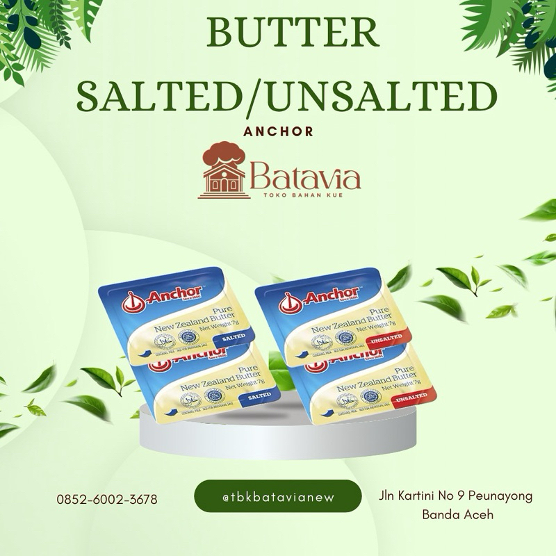 

Anchor Butter Pure New Zealand I Salted - Unsalted Butter Anchor I 7g GOSEND ONLY
