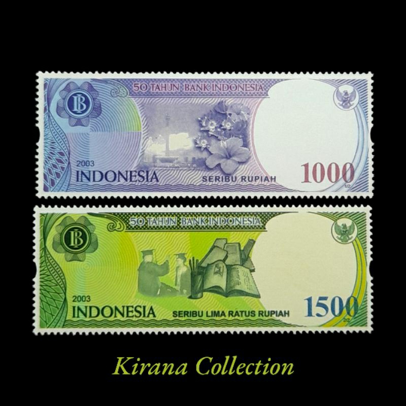 

LOT F338 KOLEKSI PRANGKO INDONESIA I-624 2V 50 TAHUN BANK INDONESIA 2003
