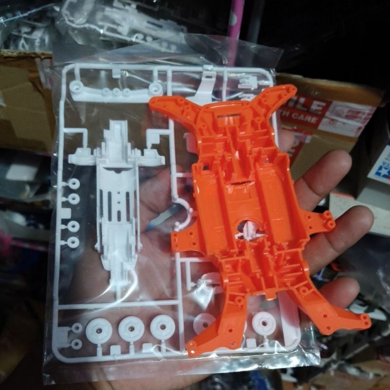 Tamiya MA Chassis Set / Chassis MA Orange ABS Resin + Gearbox MA Putih