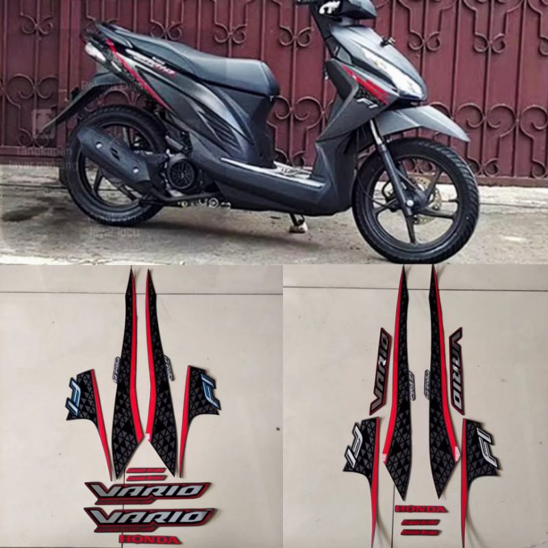 Stiker Striping Motor VARIO 110 FI 2016 Abu-Abu Doff