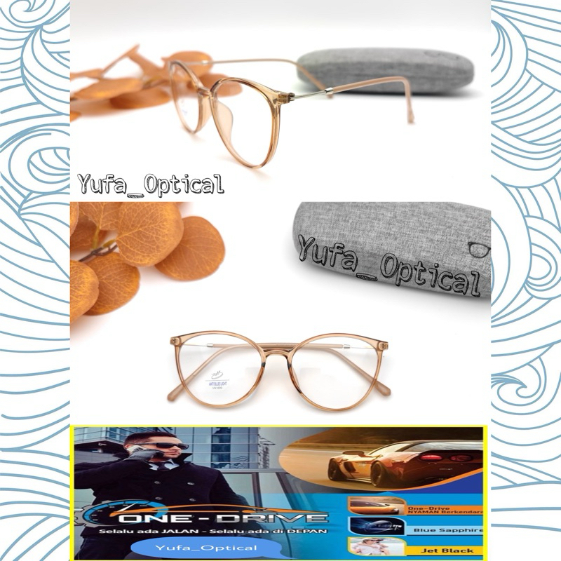 ( PAKET LENSA ONE DRIVE ) kacamata wanita kacamata anti silau kacamata lentur kacamata blucromic One