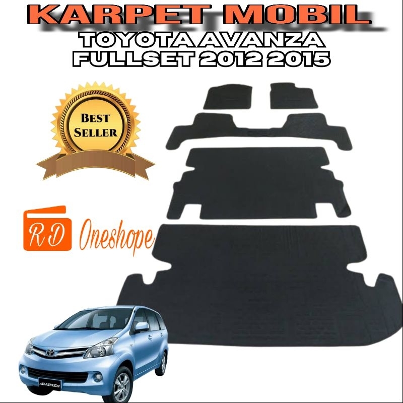 Karpet mobil avanza 2012 - 2015 full set / Karpet full set mobil avanza 2012 - 2015 / Matras mobil T