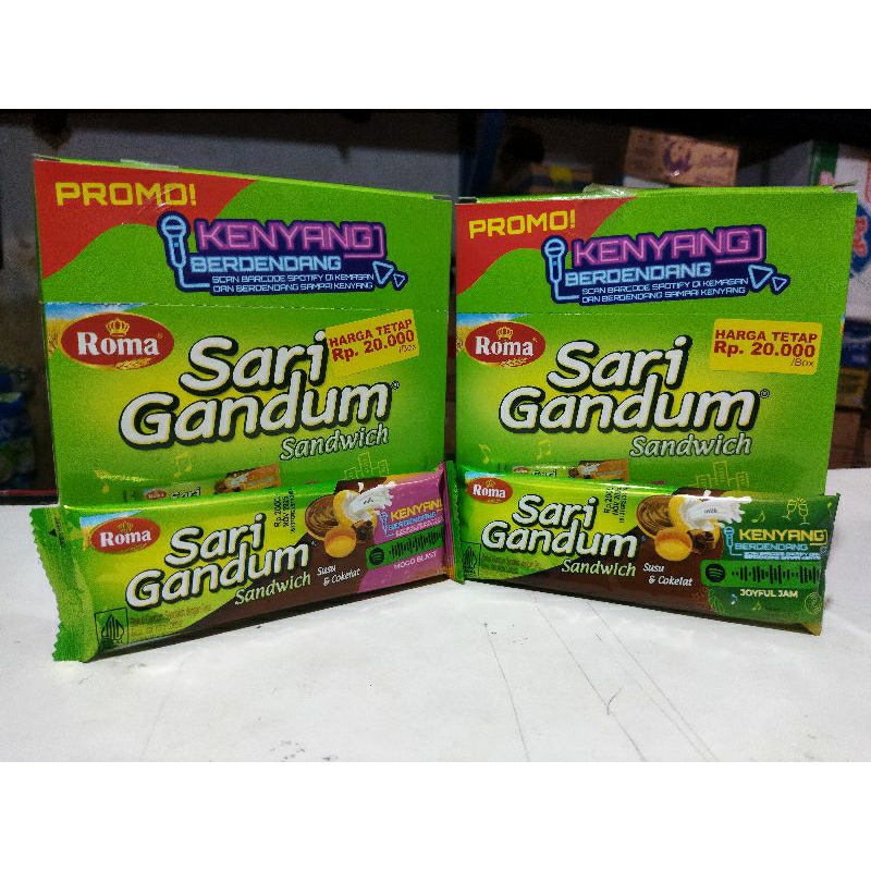 

roma sari gandum sandwich perbox isi 12pcs