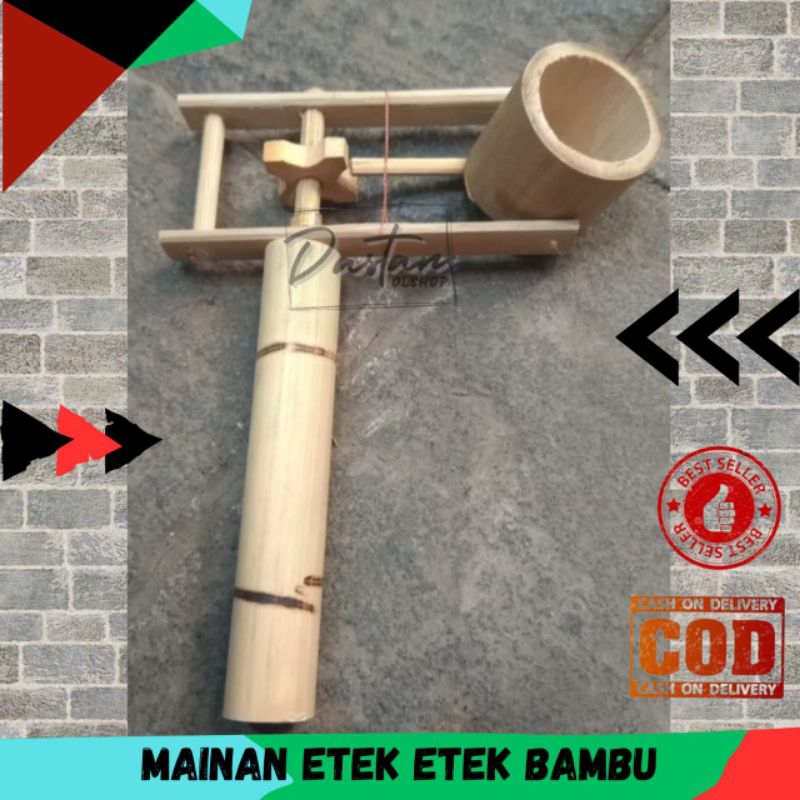 Mainan tradisional etek etek bambu mainan jadul