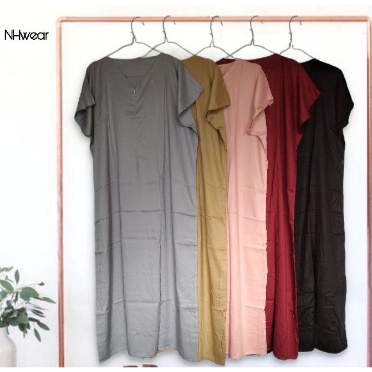 Daster Busui Rayon Polos Adem Panjang Semata Kaki Daster Kekinian Jumbo Murah