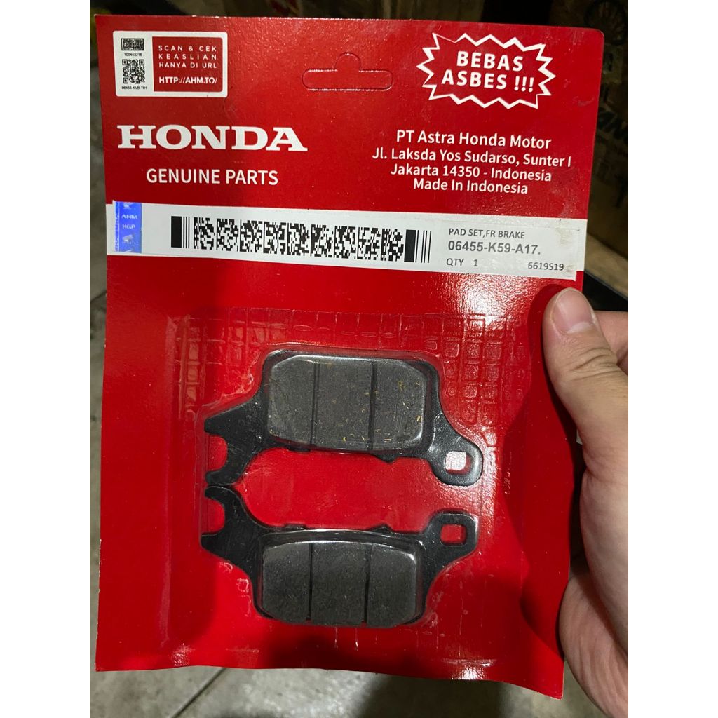 Kampas rem depan vario 160 cbs genio