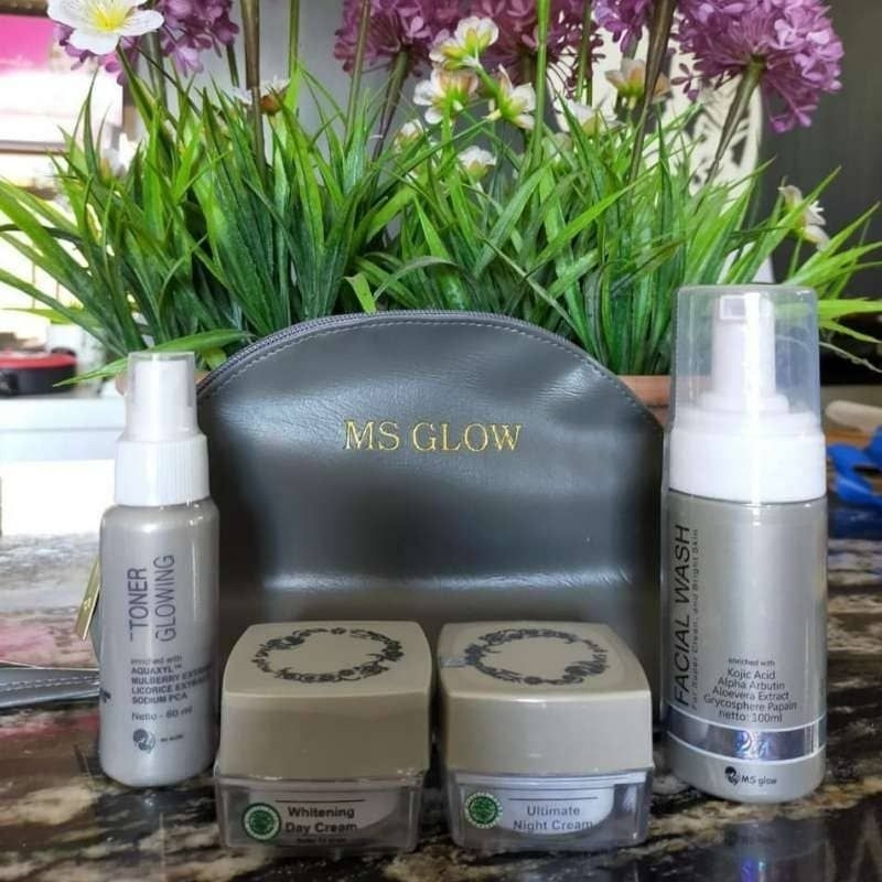 paket lengkap ms glow MC perawatan muka malam
